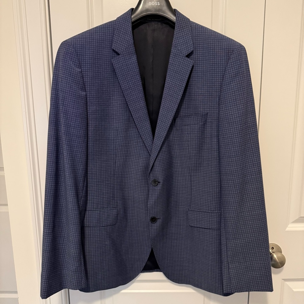 Hugo Boss Plaid Wool Blazer